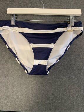 Ralph Lauren Navy and White Striped Bikini Bottom